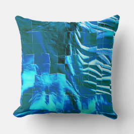 Almofada Textura metálica abstrato de mosaico céu limpo