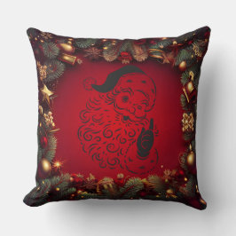 Almofada Textura rica e luxuosa de Natal Feliz Natal