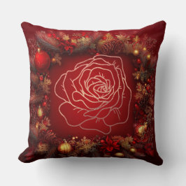 Almofada Textura rica e luxuosa de Natal Feliz Natal