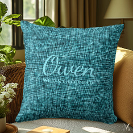 Almofada Textura Teal Denim | Lar Russo Personalizado