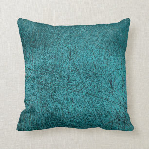 Almofada Textura Vintage Turquoise Teal Scratches País