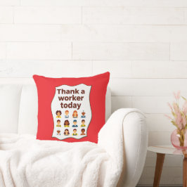 Almofada Thank a Worker Today Diversity Workers Design