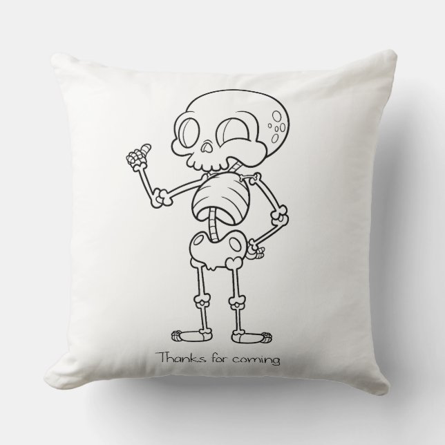 Almofada Thanks for coming skull (Frente)