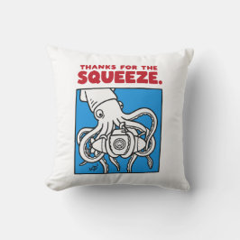 Almofada "Thanks for the Squeeze Funny Squid Deep Sea Illus