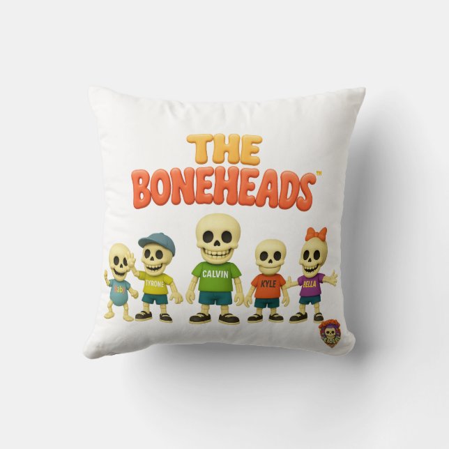 Almofada 🦴 The Boneheads™ Throw Pillow (Verso)