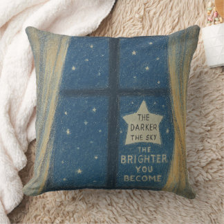 Almofada The Darker the Sky Inspirational Moonlight Throw