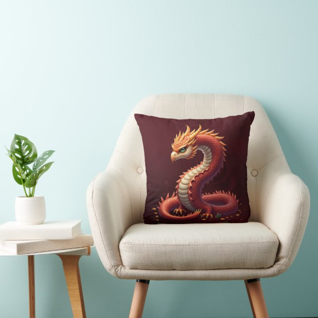 Almofada The golden serpent dragon.  (Cadeira)