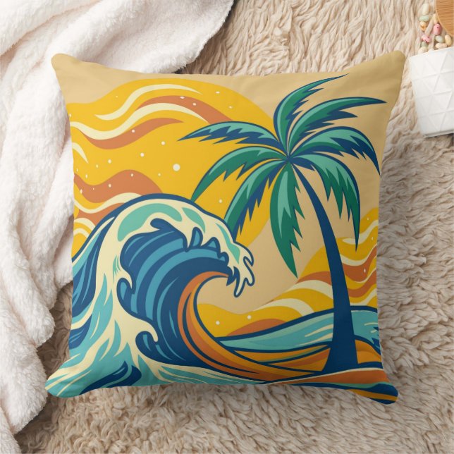Almofada The Great Wave Palm Tree (Cobertor)