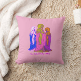 Almofada The Holy Trinity of Pop Vierges Marie Multicolores
