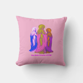 Almofada The Holy Trinity of Pop Vierges Marie Multicolores
