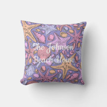 The Johnson Beach House Pillow, Purple Fantasy