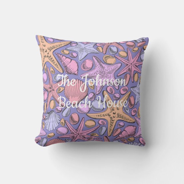 Almofada The Johnson Beach House Pillow, Purple Fantasy (Frente)