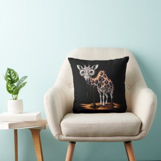Almofada The Melting Giraffe Funny Surreal Art Design