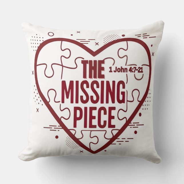 Almofada The Missing Piece – Faith Heart Design (Frente)
