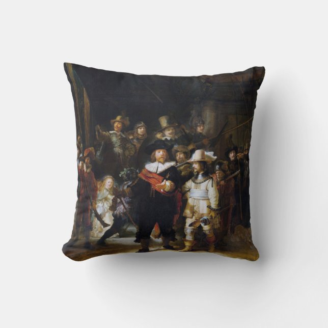 Almofada The Night Watch, Rembrandt, 1642 (Frente)