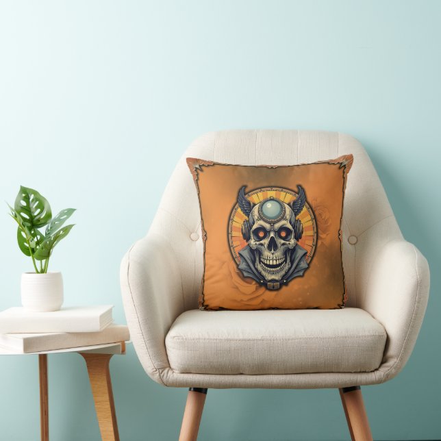 Almofada The winged skull.  (Cadeira)