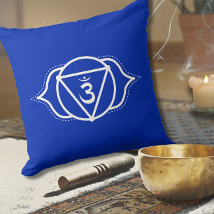 Almofada Third Eye Chakra Ajna Azul-Escuro Meditação