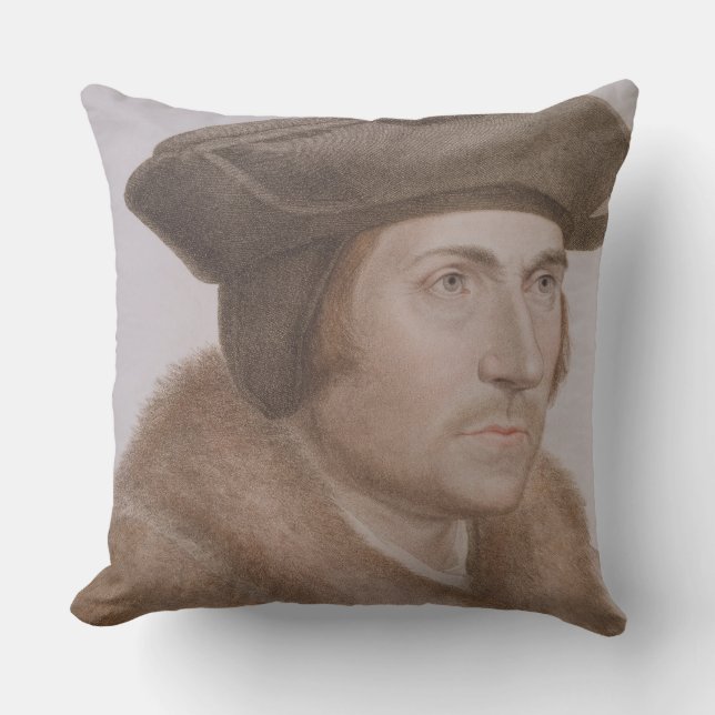 Almofada Thomas mais, senhor chanceler (1478-1535) gravado (Frente)