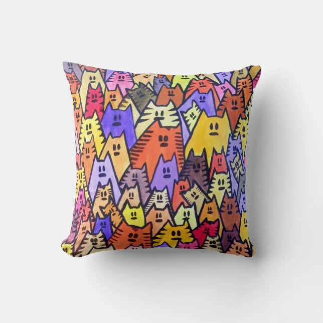 Almofada THP - 009 - GATOS - Travesseiro decorativo (Frente)