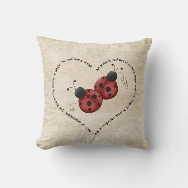 Almofada Thread Vermelho Invisível (Frente)