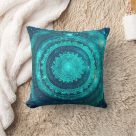 Almofada Throat Chakra Turquoise Mandala