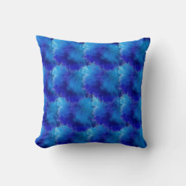 Almofada Throw Pillow Blue art