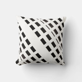 Almofada Throw Pillow Brown & White Stripe