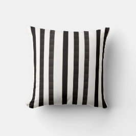 Almofada Throw Pillow Brown & White Stripe