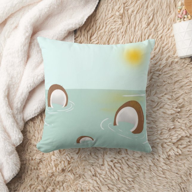 Almofada throw pillow - coconut island (Cobertor)