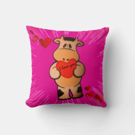 Almofada Throw Pillow cow feelings 