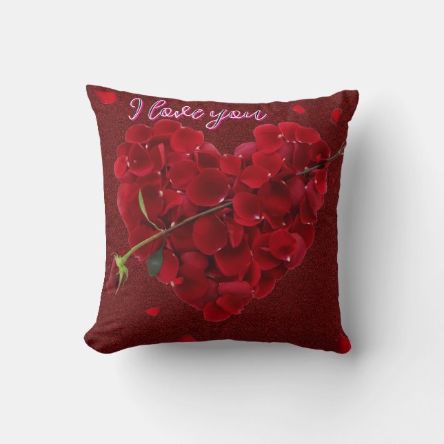 Almofada Throw Pillow I love you  (Frente)