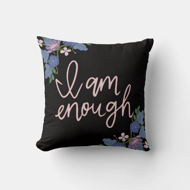 Almofada Throw Pillow Inspirational Quote Decorative Cushio (Frente)