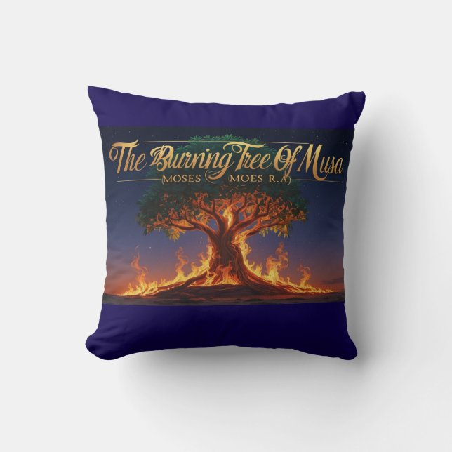 Almofada Throw Pillow- Islamic "The Burning Tree Of Musa" (Frente)