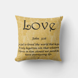 Almofada Throw Pillow -Love John 3:16