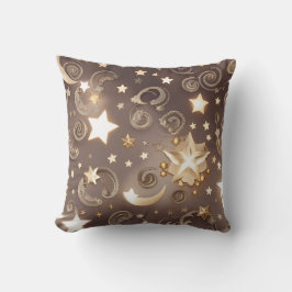 Almofada Throw Pillow – Luxury Champagne Gold Celestial Moo