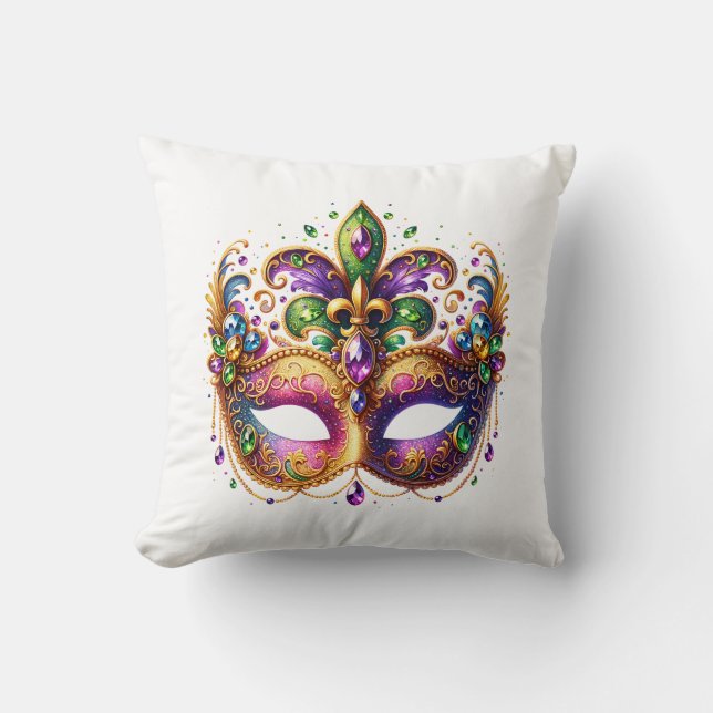 Almofada Throw Pillow Mardi Gras (Frente)