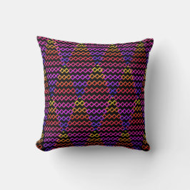 Almofada Throw Pillow Multicolore Rhombus 
