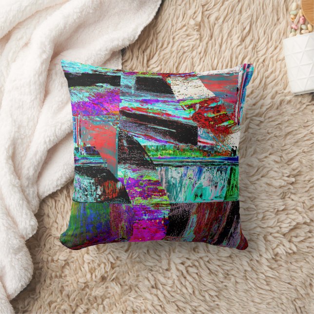Almofada Throw Pillow – Neon Pulse (Cobertor)