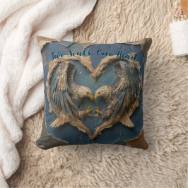 Almofada Throw Pillow Paper Cut Eagle Two Souls One Heart