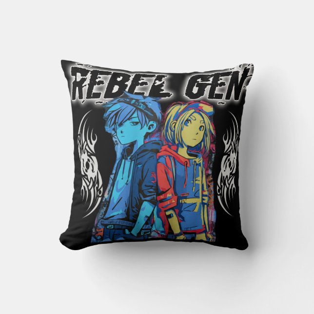 Almofada Throw Pillow Rebellion78 Rebel Gen (Frente)