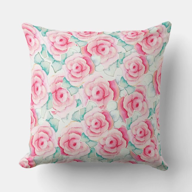 Almofada Throw Pillow Roses  (Frente)