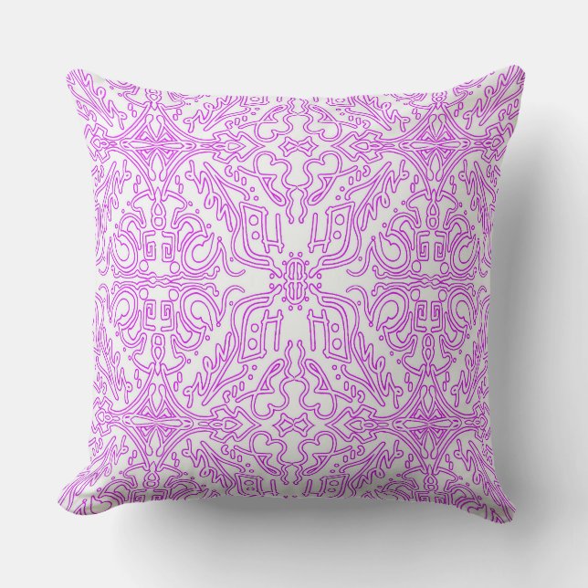 Almofada Throw Pillow Soft Pink Dream Mandala pattern (Frente)