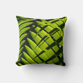 Almofada Throw pillow with palm leaf design