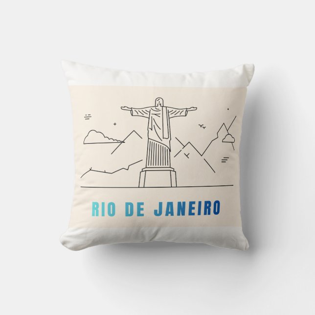 Almofada Throw pillows rio de Janeiro brazil (Frente)