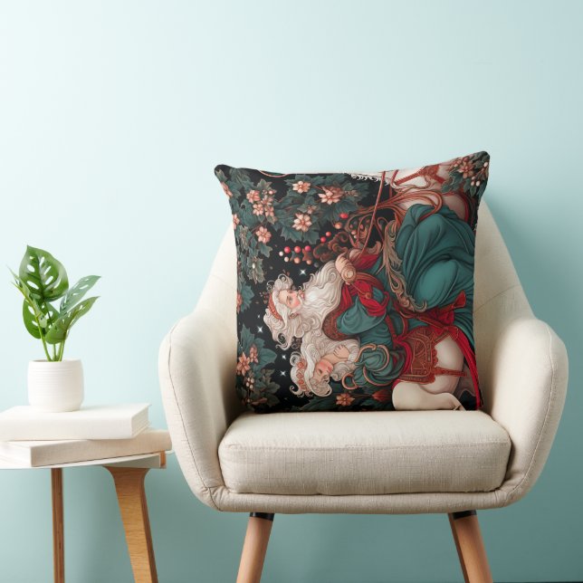 Almofada Throw Pilow Victorian Yule Design (Cadeira)