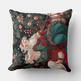 Almofada Throw Pilow Victorian Yule Design