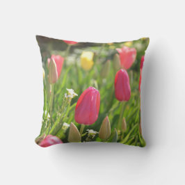 Almofada throwpillow cor-de-rosa da tulipa