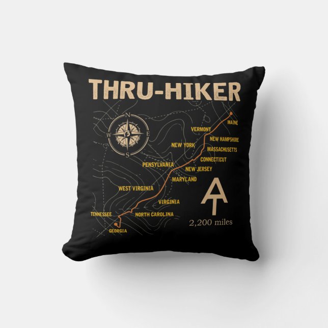 Almofada Thruh Hiker Appalachian Trail (Frente)