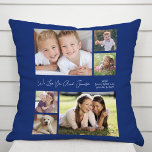 Almofada Tia Te Ama Foto Azul<br><div class="desc">Celebrar uma tia favorita com este marinho personalizado travesseiro azul com uma colagem de 6 fotos de suas sobrinhas,  sobrinhos,  família,  animais de estimação,  etc.,  seus nomes,  e "Eu te amo" ou "Nós te amamos",  e se ela é chamada de "tia",  "Tia" etc.</div>