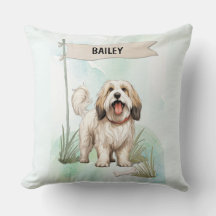 Tibetan Terrier Aquarela Cachorro Personalizado